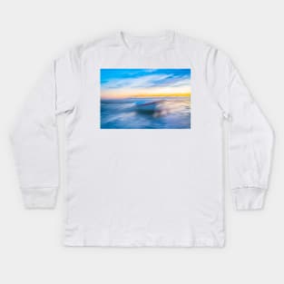 Colorful fun evoking coastal morning light intriguing impressionist style image Kids Long Sleeve T-Shirt